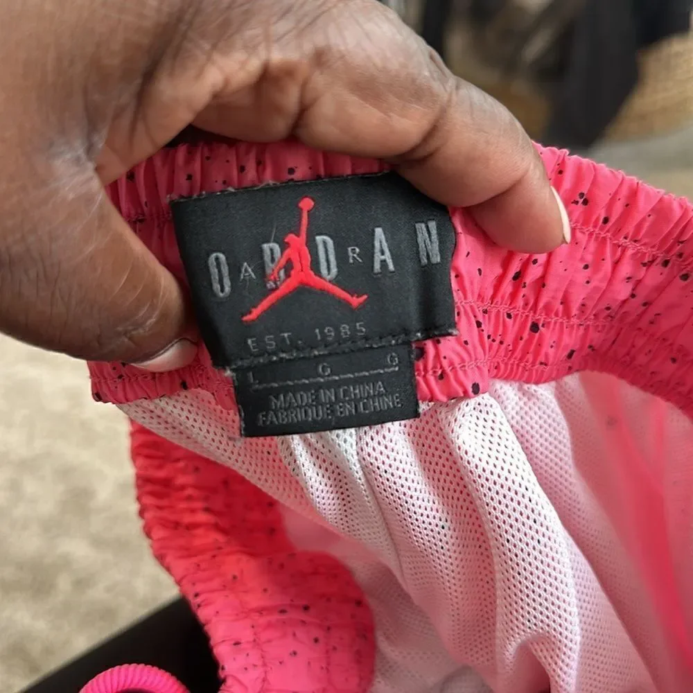 Air Jordan Cement Pool Shorts Hyper Pink L